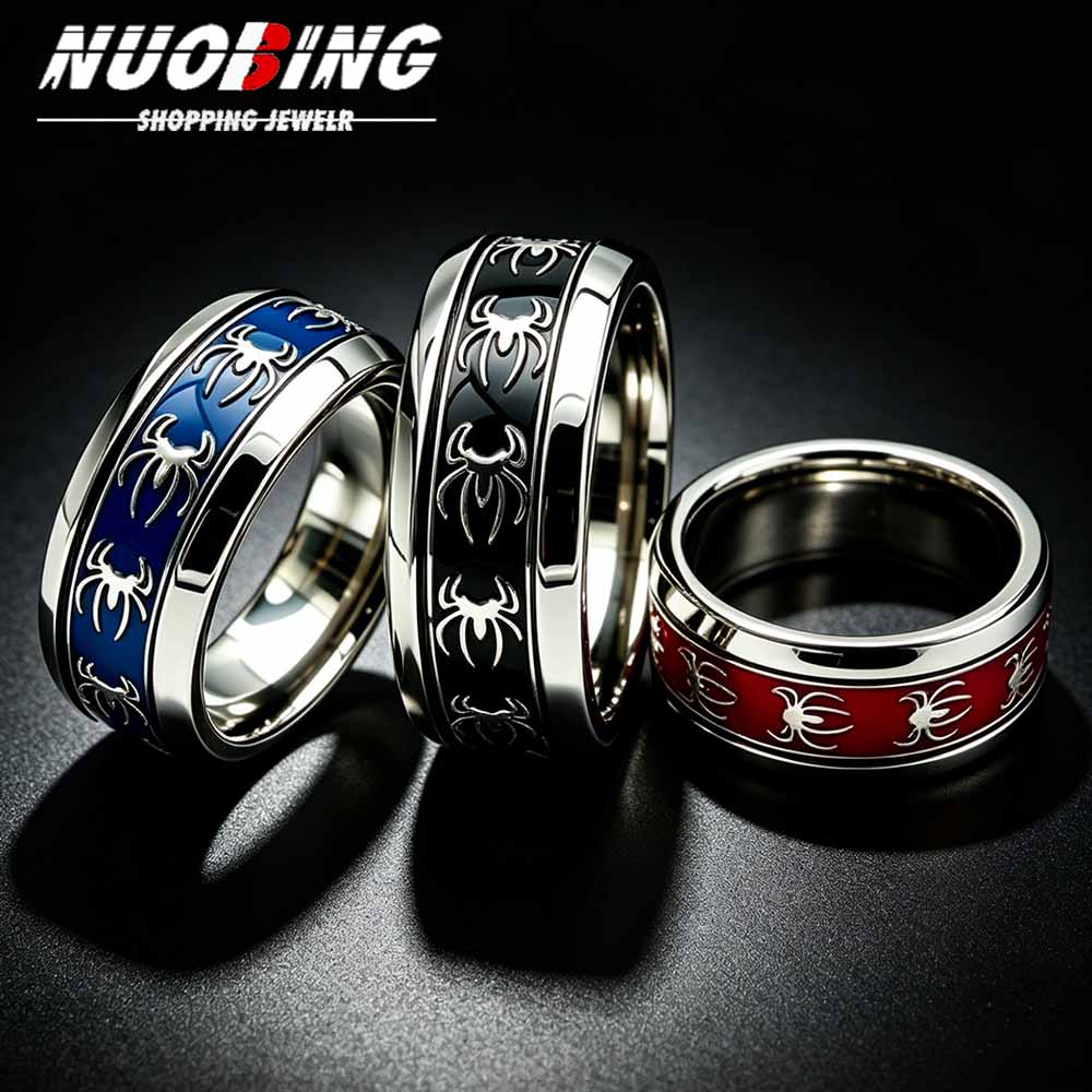 Initial Ring Custom - خاتم عنكبوت جديد بتصميم عتيق على