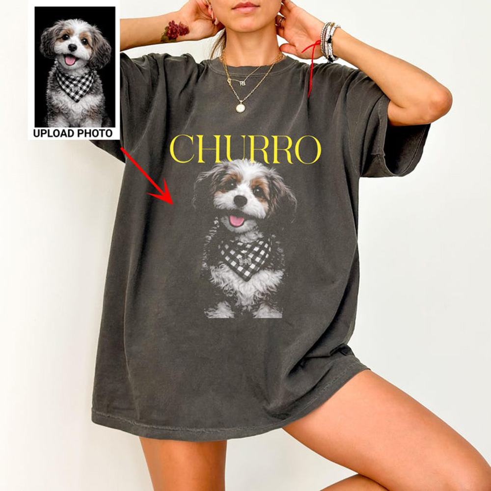 Pet Portrait Custom - قميص مخصص بصورة الحيوانات الأليفة مع
