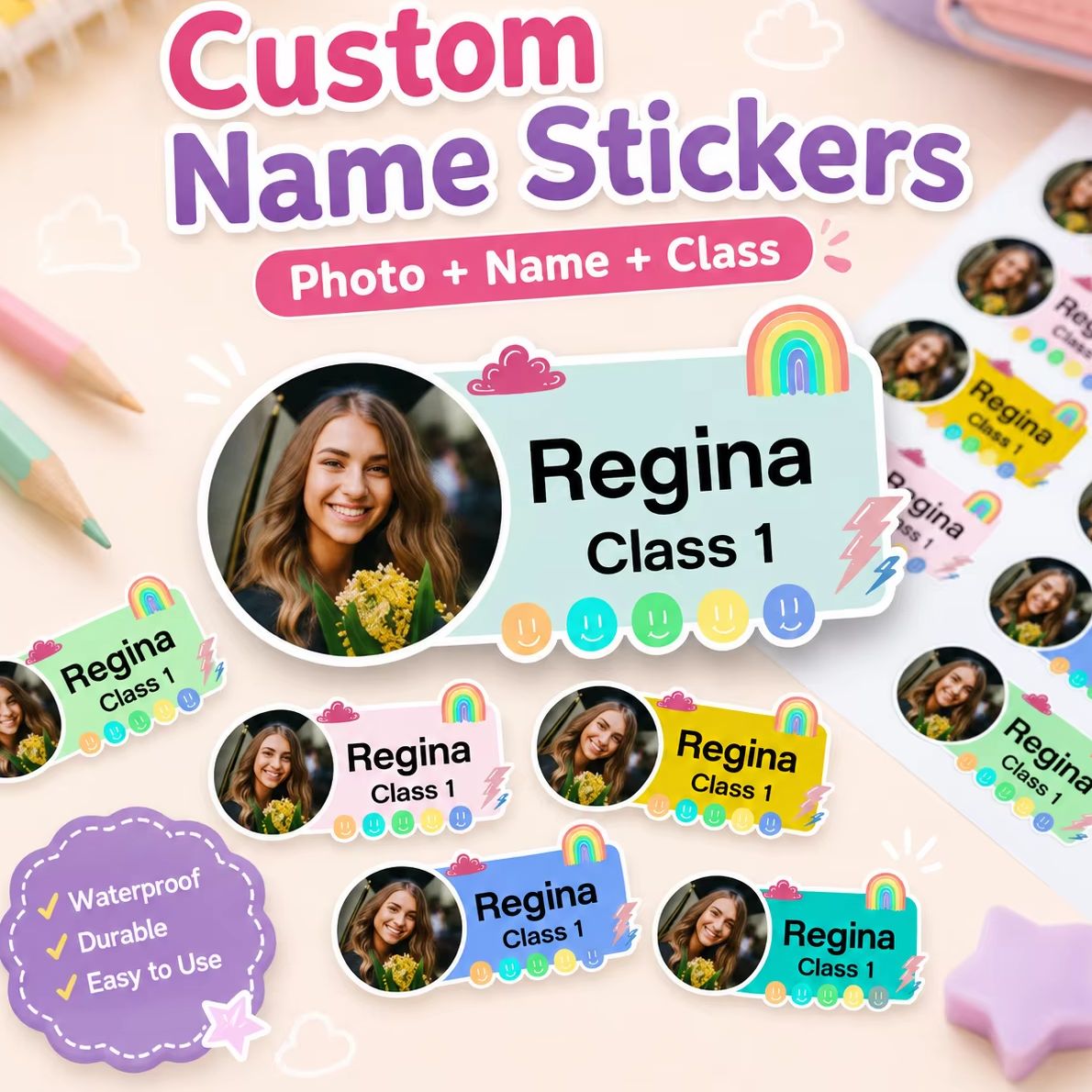 Custom Photo Book - ملصقات صور شخصية مخصصة، ملصقات أسماء